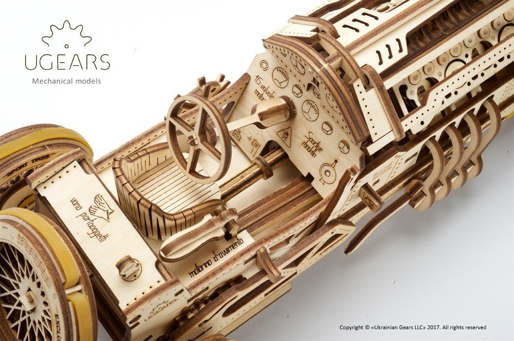 COCHE DE CARRERAS MECANICO 3D UGEARS 70044 - Imagen 2